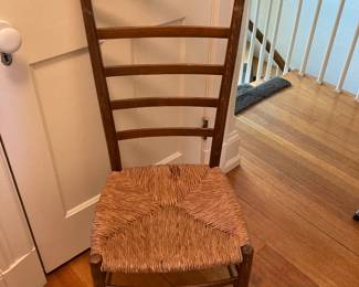 Antique rushed ladder back chair