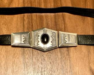 Alfred Joe Native American sterling belt