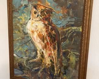 Original owl painting (unknown artist)