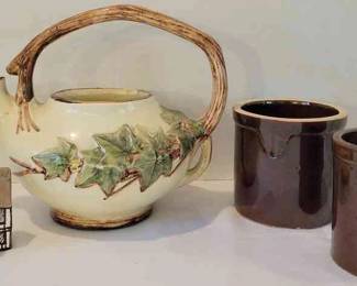 Vintage McCoy Ceramic Tea Pot And More