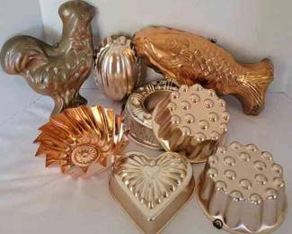 Copper Colored Baking Molds