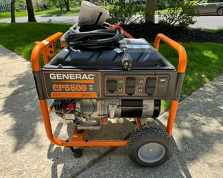 Generac GP5500 portable generator. Includes instruction manual. Per the owner, used only once.