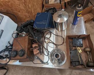 antique phones, coffee makers, antique door hardware...