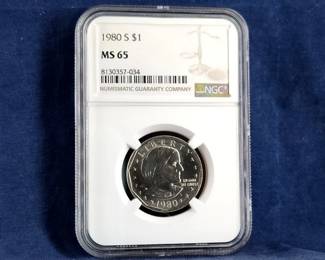 1980 S NGC MS 65 SBA Dollar Coin