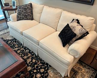 Elegant high quality Henredon white sofa