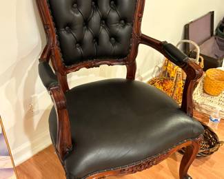 Mahogany / leather arm chair (2 of 2)