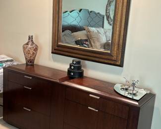 Two Century Furniture chests side by side. Dresser, mirror