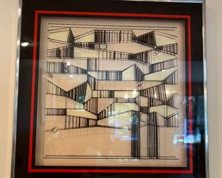 Forrestal 74  Kine-Cubic numbered modernist wall art. Beautiful pice where the image changes based on angle of view