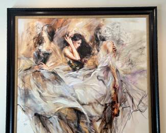 Anna Razumovskaya original signed artwork with paperwork. This piece is large and absolutely stunning