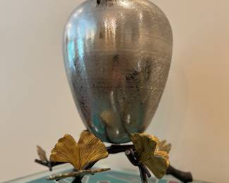 Michael Aram 20c butterfly Ginkgo mixed metal vase