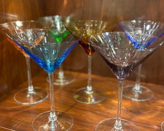 Colorful martini glasses
