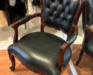 Mahogany / leather arm chair (1 of two)