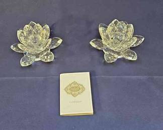 SHANNON CRYSTAL FLORAL CANDLE.HOLDERS
