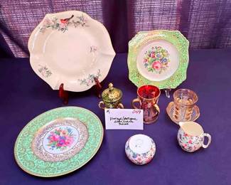 ANTIQUE VINTAGE CHINA AND GLASSWARE
