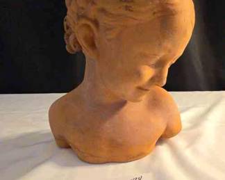 FRENCH ANTIQUE TERRACOTTA BUST