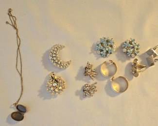 VINTAGE EARRINGS, NECKLACE MORE