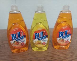 3 bottles of Brillo Basics Dishwashing liquid soap