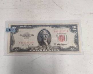 Series 1953 Red Seal 2 Dollar Note