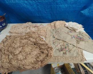 table cloths and embroidery linens