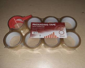 8 Rolls/pack 1.88" X 54.6yd Packaging Tape With Dispenser