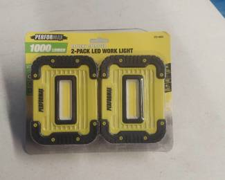 2 Pack LED Work Light - 1000 Lumen - Batteries Included