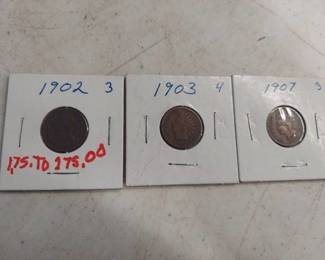 (3) Indian Head pennies