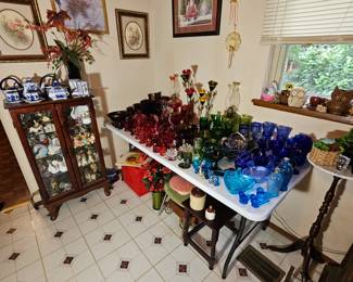 Colored Glass, Lots of Fenton!