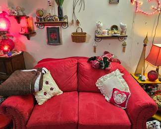 Red Loveseat in Great Condition 