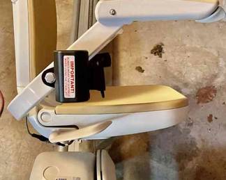Lot 139-G: Acorn Superglide 130 Straight Stairlift

Features: 
•	Installed to cover our clients’ 12-long basement-to-first-floor staircase (see photos)
•	Installed by our clients in 2020
•	Includes two remotes

Dimensions: 
•	Track measures 12’ 11” in length

Condition: Good pre-owned condition. Item was fully-operational prior to our removing the unit in March. 

