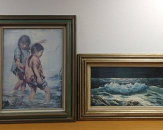 2 Signed Paintings Unknown Artist And Sydney Marsh