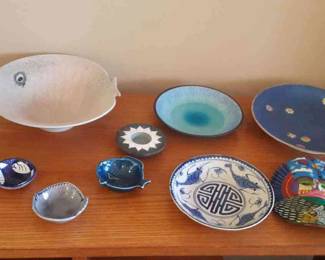 Antique Asian Plate Studio Pottery