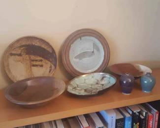 MCM Signed Pottery Plates And Dishes