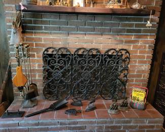 Antique Irons & Fireplace Gate