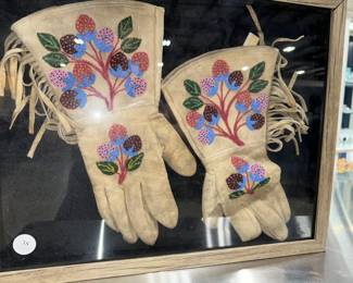 Vintage Hand beaded Gloves Orlando Estate Auction
