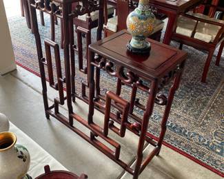 Chinese Rosewood two tier yarder stand