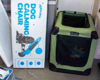 Dog crate and calming chair