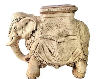 Vintage Ceramic Elephant Garden Table