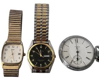 Elgin Pocket Watch, Timex Armitron