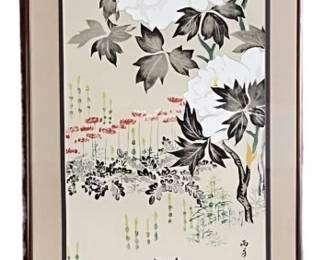 Sakai Hoitsu Peonies Chrysanthemums
