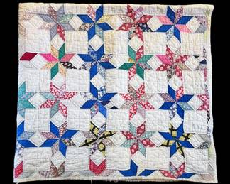 Hand Pieced Quilted Star Quilt