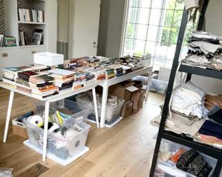 Hemp & organic cotton fabric scraps and yardage.  Binding, ribbons, yarn,  metallic threads and serger threads. 