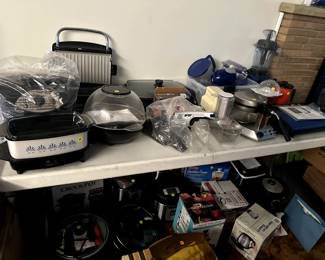 kitchen appliances (many new; all others in good like-new condition)