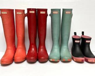 #1872 • (4) Pairs of Hunter Waterproof Boots
