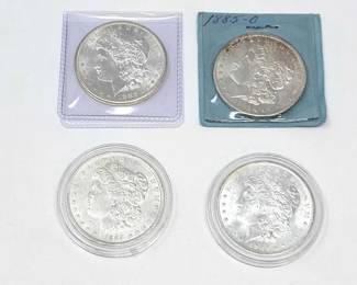#1304 • (4) 1982-1904 Morgan Silver Dollars
