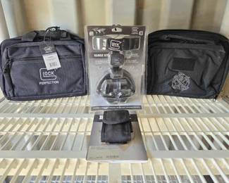 #7736 • (2) Gun Bags, Gun Range Kit, Smartphone Case
