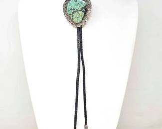 #580 • Sterling Turqoise Bolo Tie, 54g
