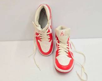 #1832 • Air Jordan 1 Mid Habanero Red Sneakers
