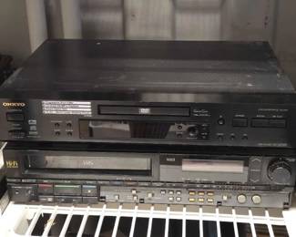#7718 • Onkyo DVD player & Minolta Hi-Fi 4+2 Head VHS Player
