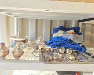 #7010 • Silver Plated Serving Dishes, Utensils, Decorations
