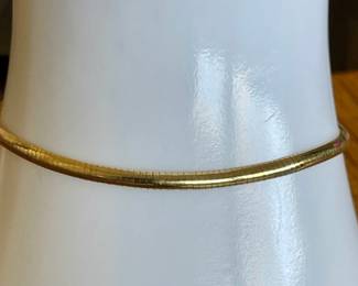 10K Italy Yellow Gold 7.25 Inch Omega Bracelet - Total Weight 3.55 Grams W GIA Appraisal 
